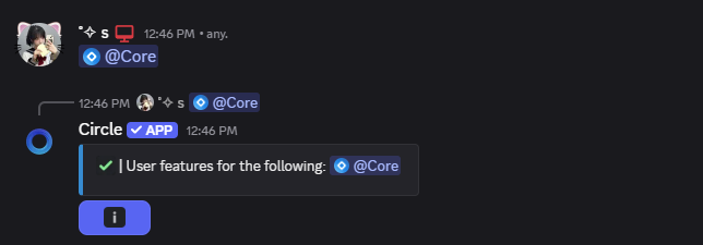 Circle bot user command example 1