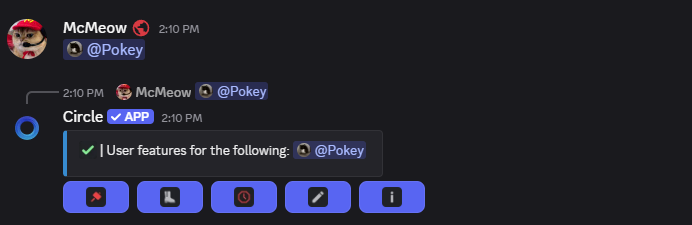 Circle bot moderation command example